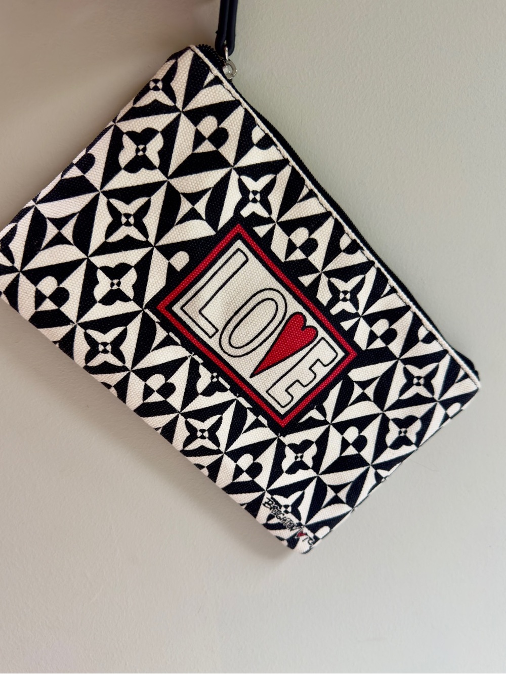Brighton LOVE Graphic Black & White Zip Pouch
